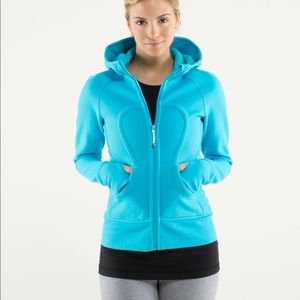 Lululemon NWOT Aqua Blue Scuba Hoodie - size 8